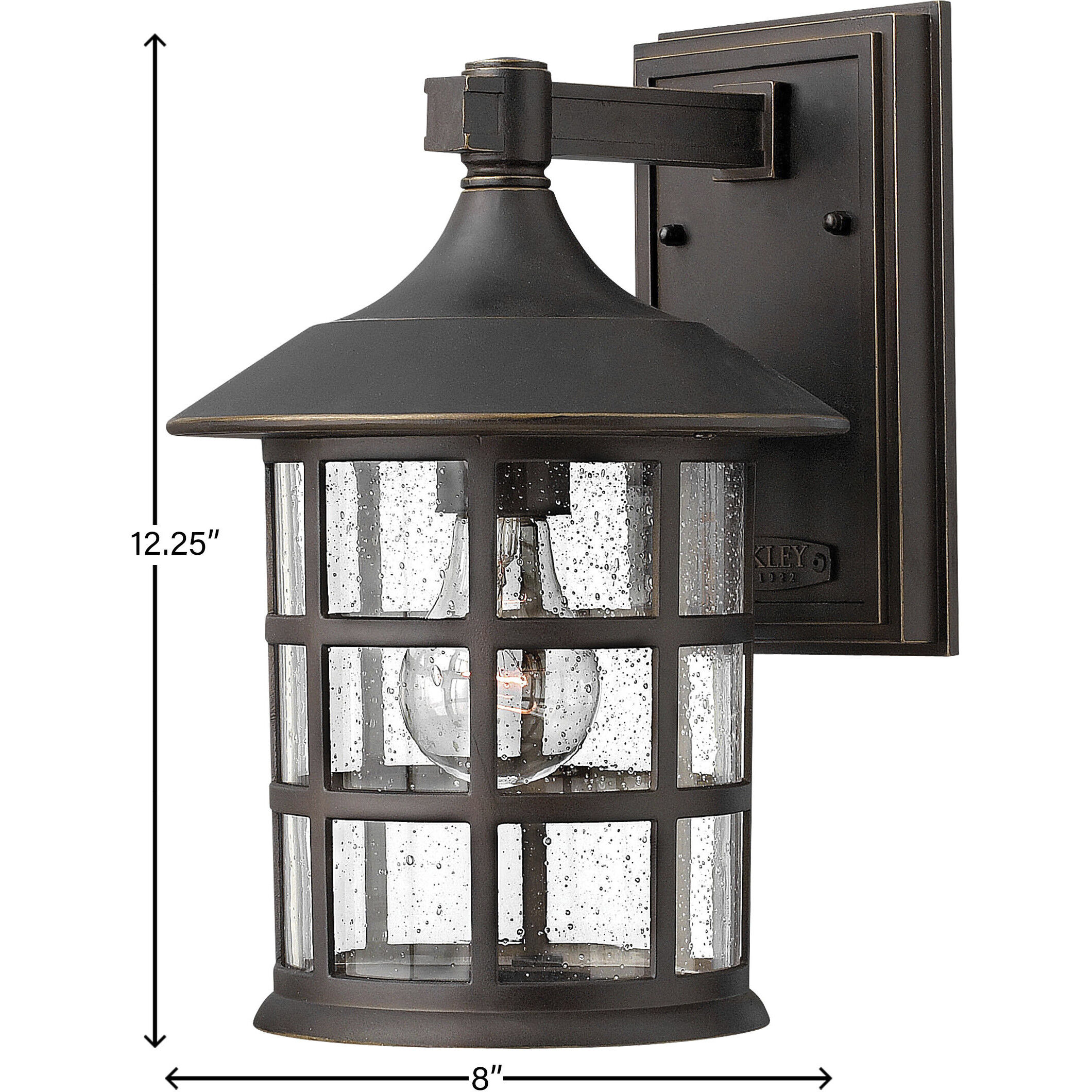 Freeport Outdoor Wall Mount Lantern in Oil Rubbed Bronze, Medium