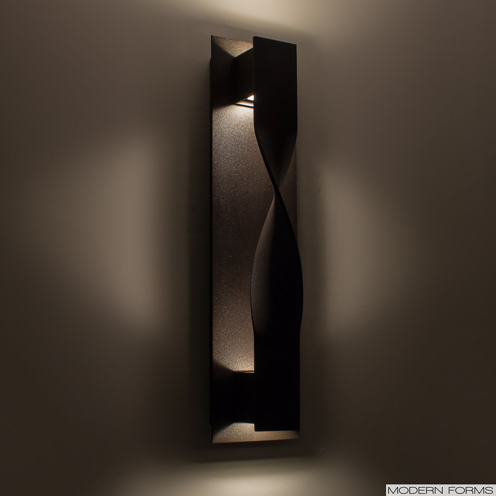 Twist LED 20 inch Bronze Outdoor Wall Light