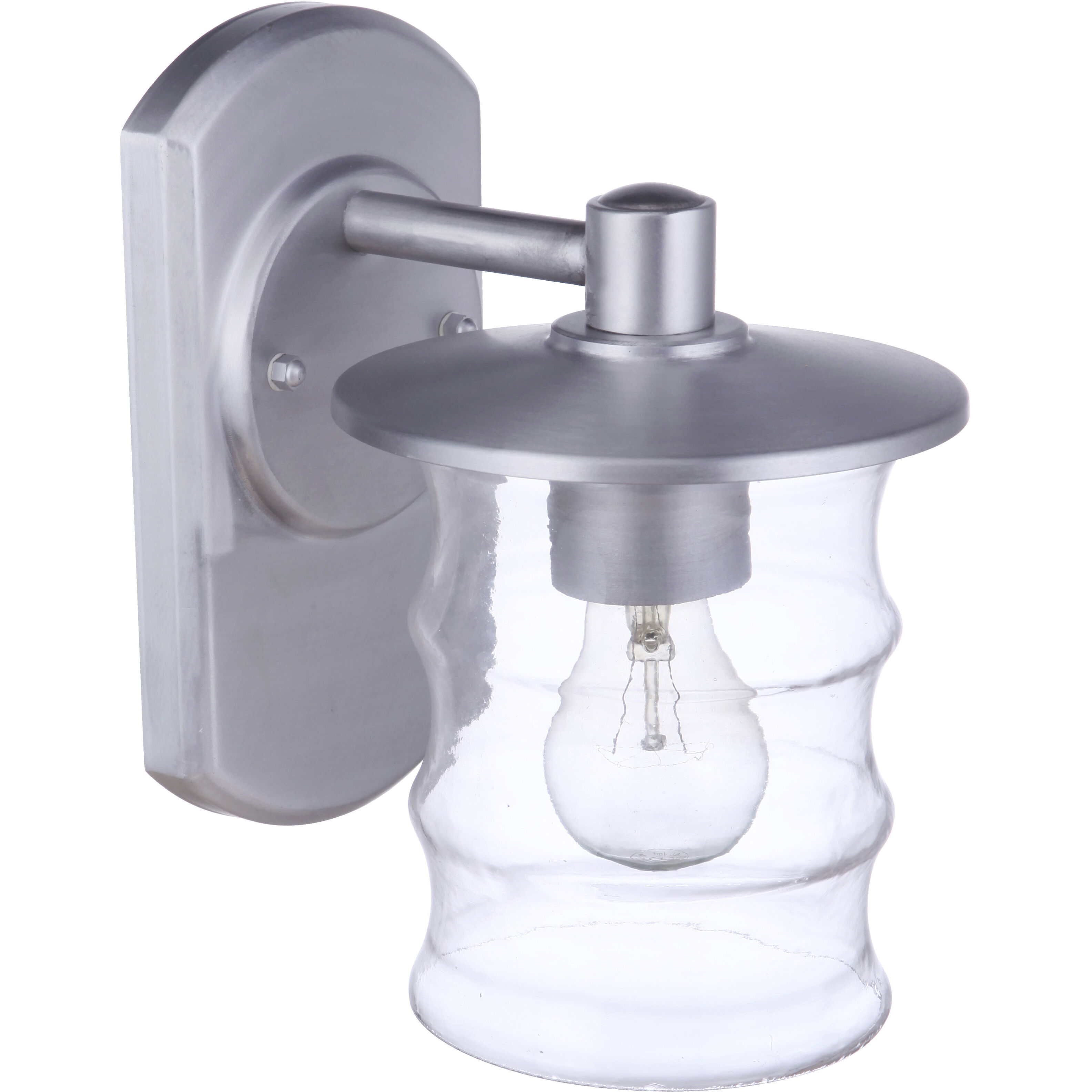 Canon Outdoor Wall Mount in Satin Aluminum, Medium