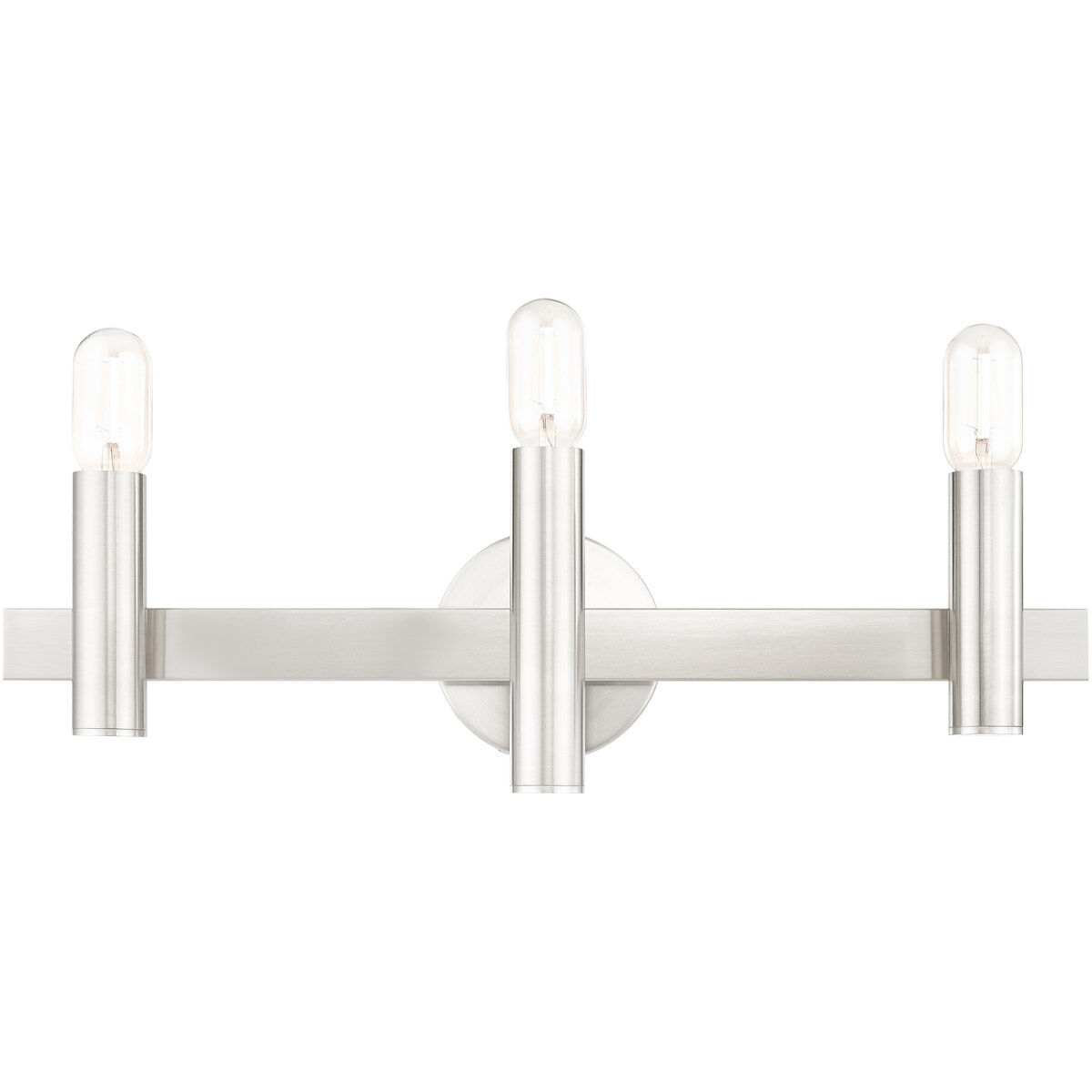 Helsinki 3 Light 24 inch Brushed Nickel with Bronze Accents Vanity Sconce Wall Light