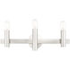 Helsinki 3 Light 24 inch Brushed Nickel with Bronze Accents Vanity Sconce Wall Light