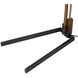 Melmar 80 inch 9 watt Walnut and Weathered Brass with Black Arc Floor Lamp Portable Light