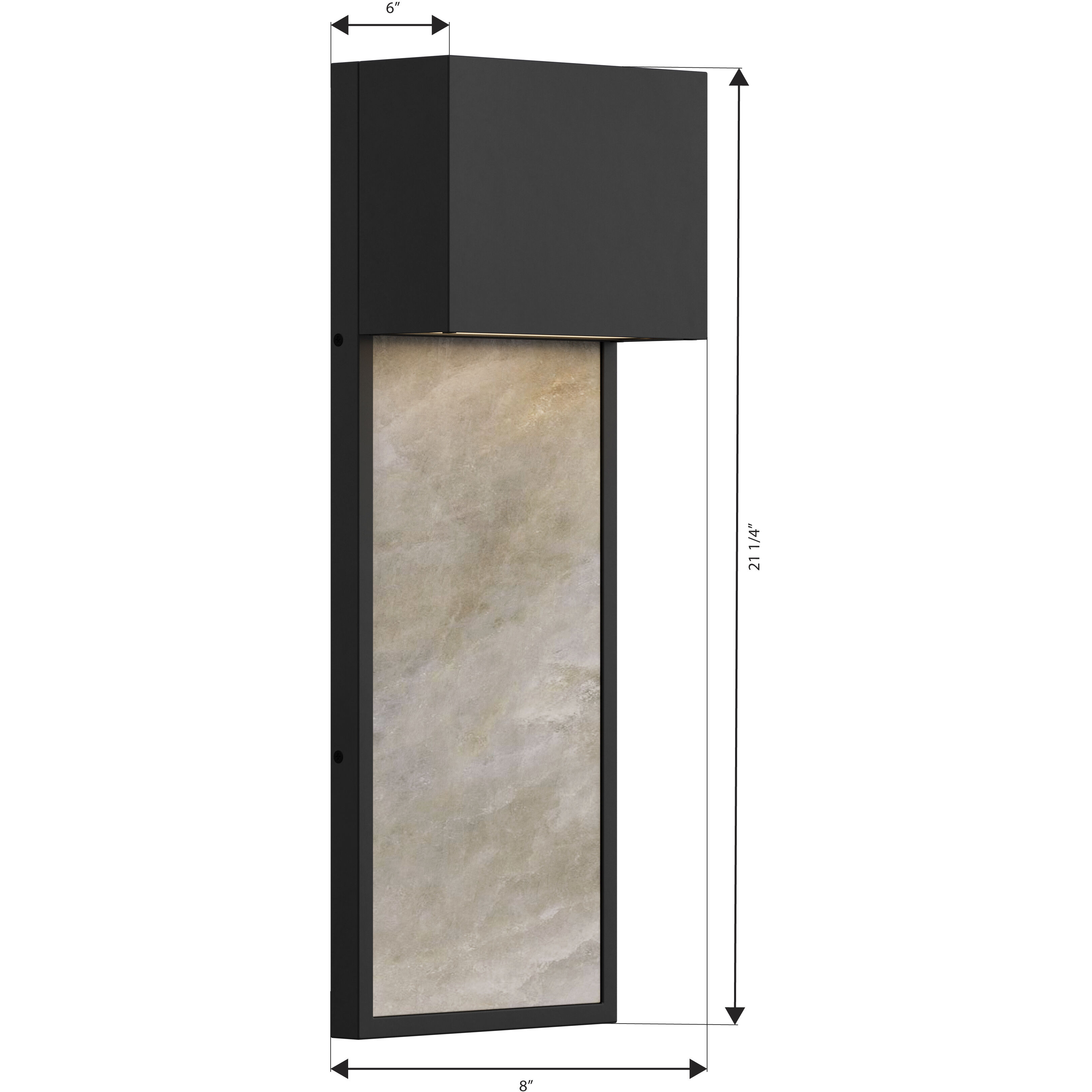 Norrin LED 21.25 inch Sand Coal Black Outdoor Wall Sconce