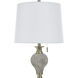 Rowan 63 inch 100 watt Ash and Gold and White Floor Lamp Portable Light