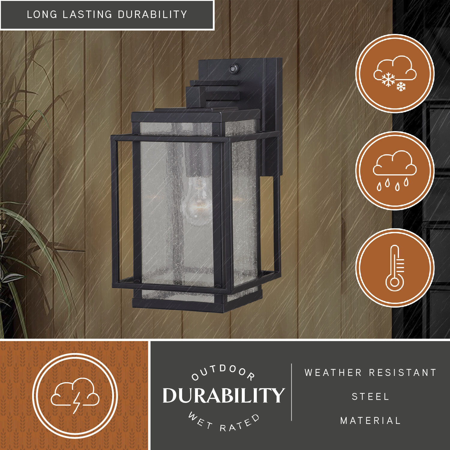 Hyde Park LED 14 inch Espresso Bronze Outdoor Wall