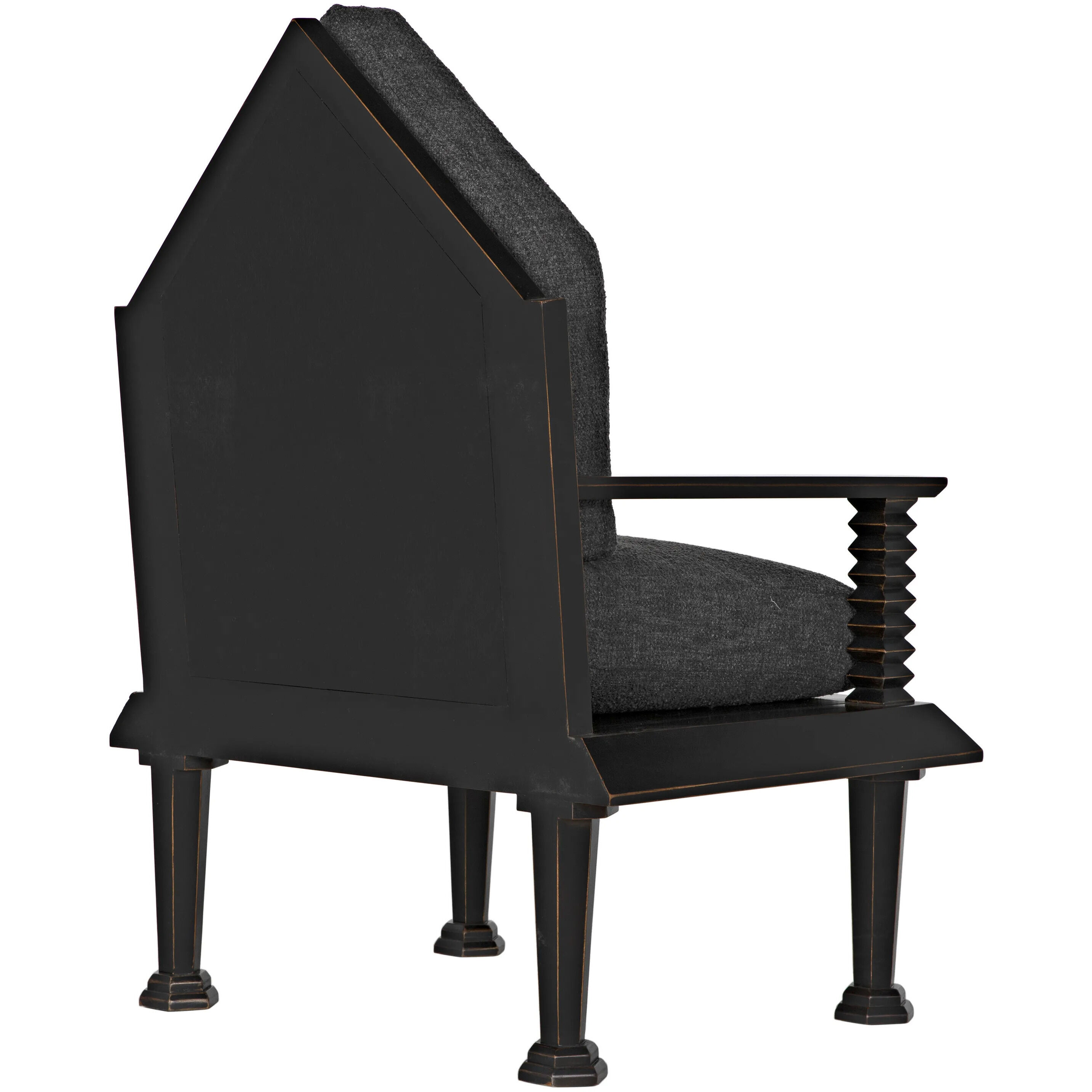 Resurrection Hand-Rubbed Black Occasional Chair