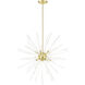 Utopia 12 Light 42 inch Satin Brass Foyer Pendant Chandelier Ceiling Light