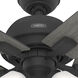Crystal Peak 44 inch Matte Black with Dark Gray Oak/Greyed Walnut Blades Ceiling Fan