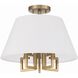 Westwood 5 Light 16 inch Vibrant Gold Semi Flush Ceiling Light