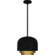 Frankie 3 Light 12 inch Matte Black Pendant Ceiling Light