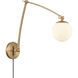 Caroline 25.5 inch 60 watt Brushed Gold Swingarm Sconce Wall Light