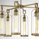 Yasmin 6 Light 27 inch Aged Gold Outdoor Chandelier