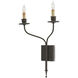 Highlight 2 Light 13.25 inch Bronze Gold Wall Sconce Wall Light