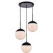 Eclipse 3 Light 18 inch Black Pendant Ceiling Light