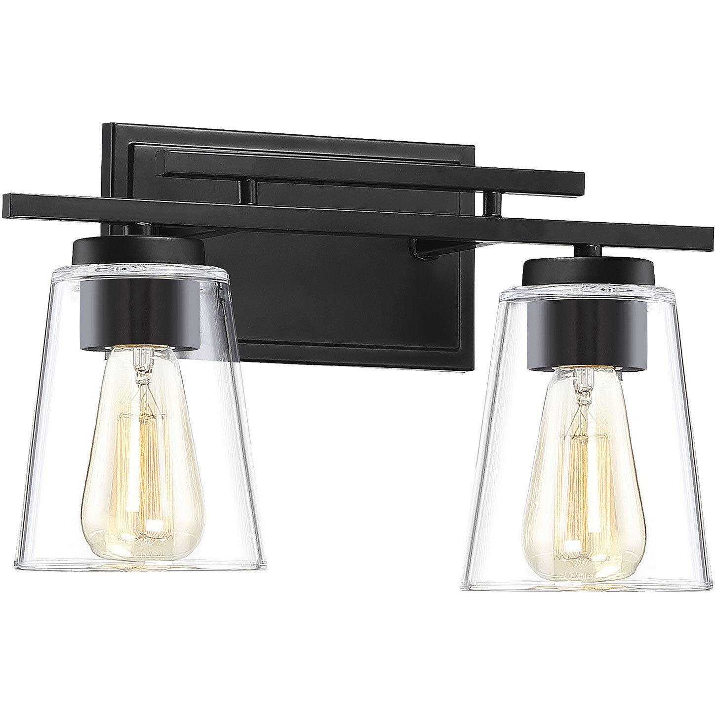 Calhoun 2 Light 14.63 inch Black Bathroom Vanity Light Wall Light, Essentials