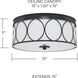Rylann 3 Light 15 inch Matte Black Flush Mount Ceiling Light