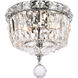 Tranquil 2 Light 8 inch Chrome Flush Mount Ceiling Light in Royal Cut