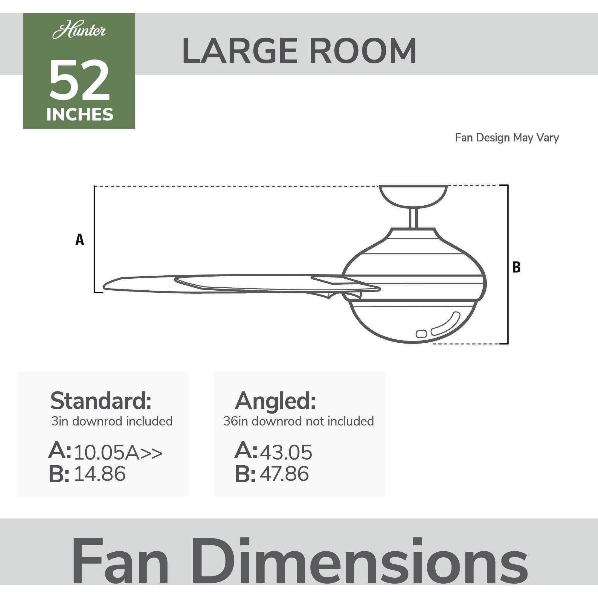Aker 52 inch Brushed Nickel with Matte Nickel/Light Grey Oak Blades Ceiling Fan
