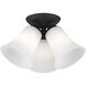 Ridgedale 3 Light 13 inch Black Semi-Flush Mount Ceiling Light