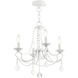 Pennington 4 Light 18 inch Antique White Convertible Mini Chandelier/Ceiling Mount Ceiling Light