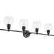 Syracuse 4 Light 38 inch Black Wall sconce Wall Light