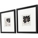 Modern Petals Black and Beige and Brown and Metallic Framed Art