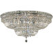 Tranquil 18 Light 30 inch Chrome Flush Mount Ceiling Light in Royal Cut