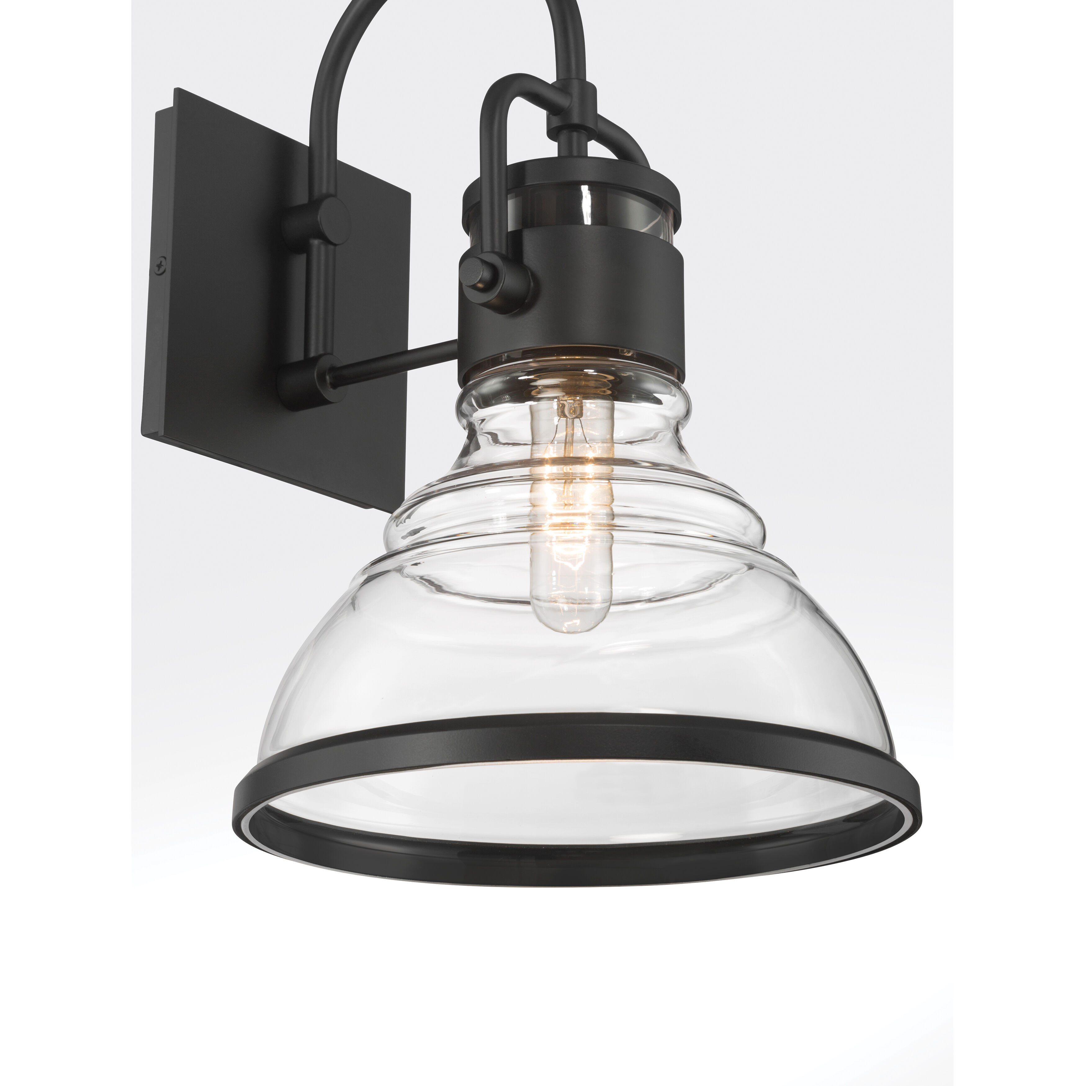 Calen 1 Light 15.5 inch Dark Matte Black Outdoor Wall Sconce