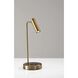 Kaye 17 inch 5.00 watt Antique Brass Desk Lamp Portable Light, with AdessoCharge Wireless Charging Pad and USB Port