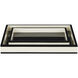 Ivory Lacquer Ivory and Black Trays, Set of 2
