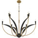 Miller 9 Light 35.5 inch Legacy Brass and Sand Coal Chandelier Ceiling Light