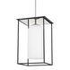 Teres 1 Light 14.75 inch Polished Nickel/Textured Black Pendant Ceiling Light