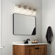 Brinley 4 Light 32 inch Brushed Nickel Wall Mt Bath 4 Arm Wall Light
