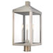 Nyack 3 Light 24 inch Brushed Nickel Outdoor Post Top Lantern