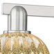 Preston 3 Light 23.75 inch Brushed Satin Nickel Semi-Flush Mount Ceiling Light in Mercury Glass