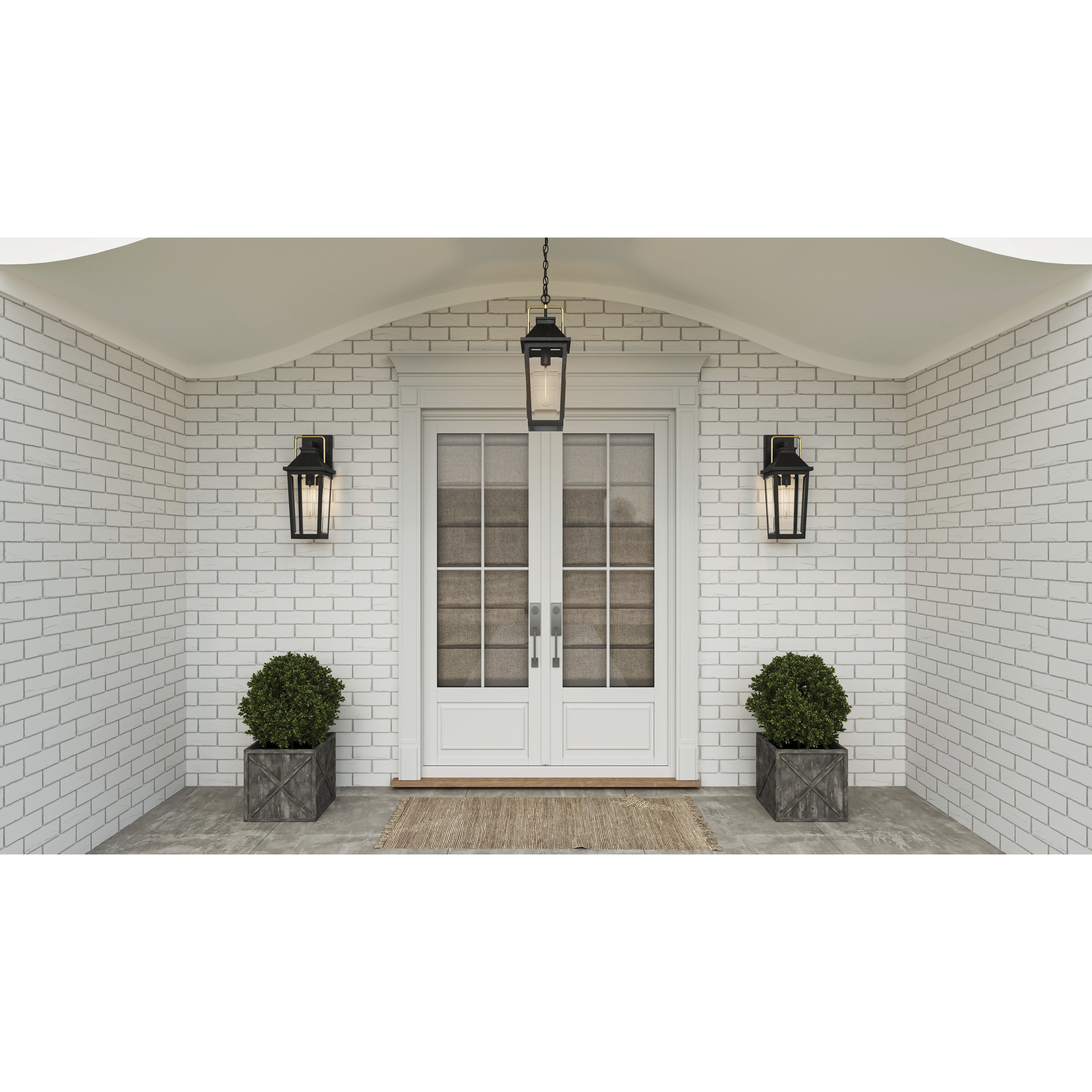 Buckley 1 Light 20 inch Matte Black Outdoor Wall Lantern