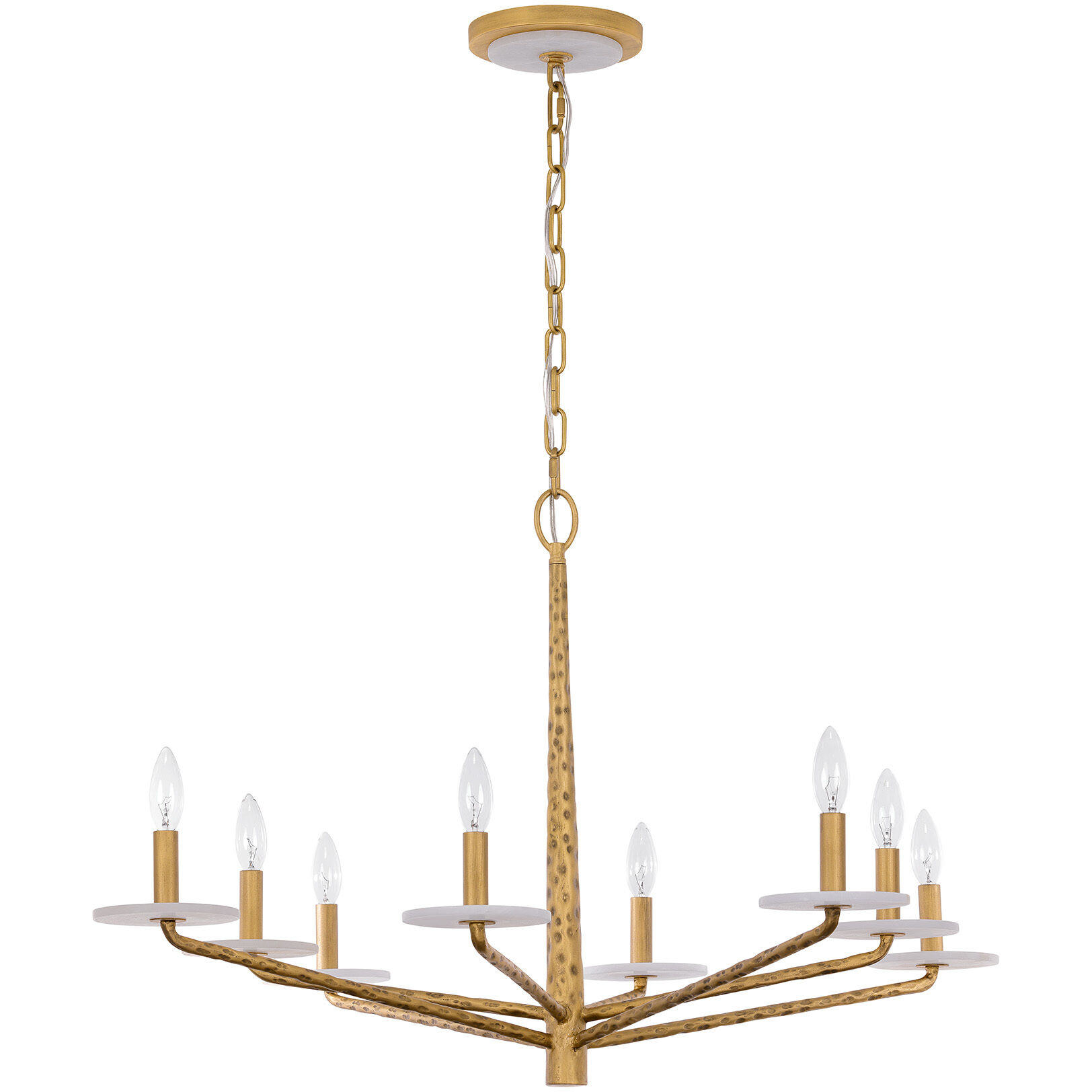 Judi 8 Light 38 inch Distressed Gold Chandelier Ceiling Light