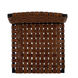 Urban Brown Woven Leather Bar Stool