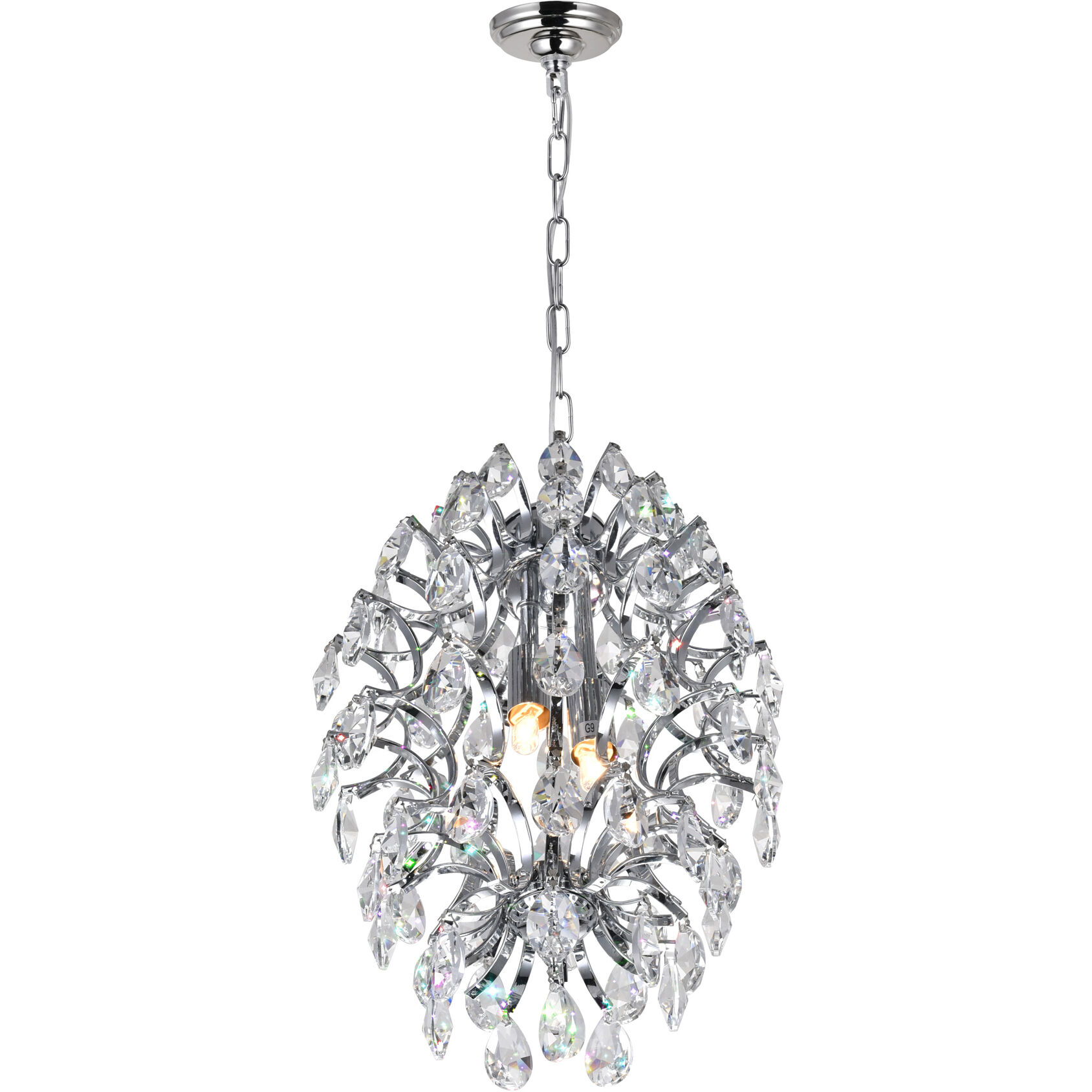 Charismatic 2 Light 9 inch Chrome Down Mini Pendant Ceiling Light