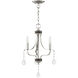 Laurel 3 Light 13 inch Brushed Nickel Mini Chandelier Ceiling Light