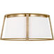 Drew & Jonathan Cortes 2 Light 13.5 inch Satin Brass Flush Mount Ceiling Light