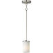 Lateral 1 Light 4.75 inch Satin Nickel Single Pendant Ceiling Light in Satin White