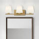 Fauna Grove 3 Light 25 inch Alturas Gold Bath Vanity Wall Light, Medium