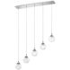 Fybra 5 Light 34 inch Chrome Pendant Ceiling Light