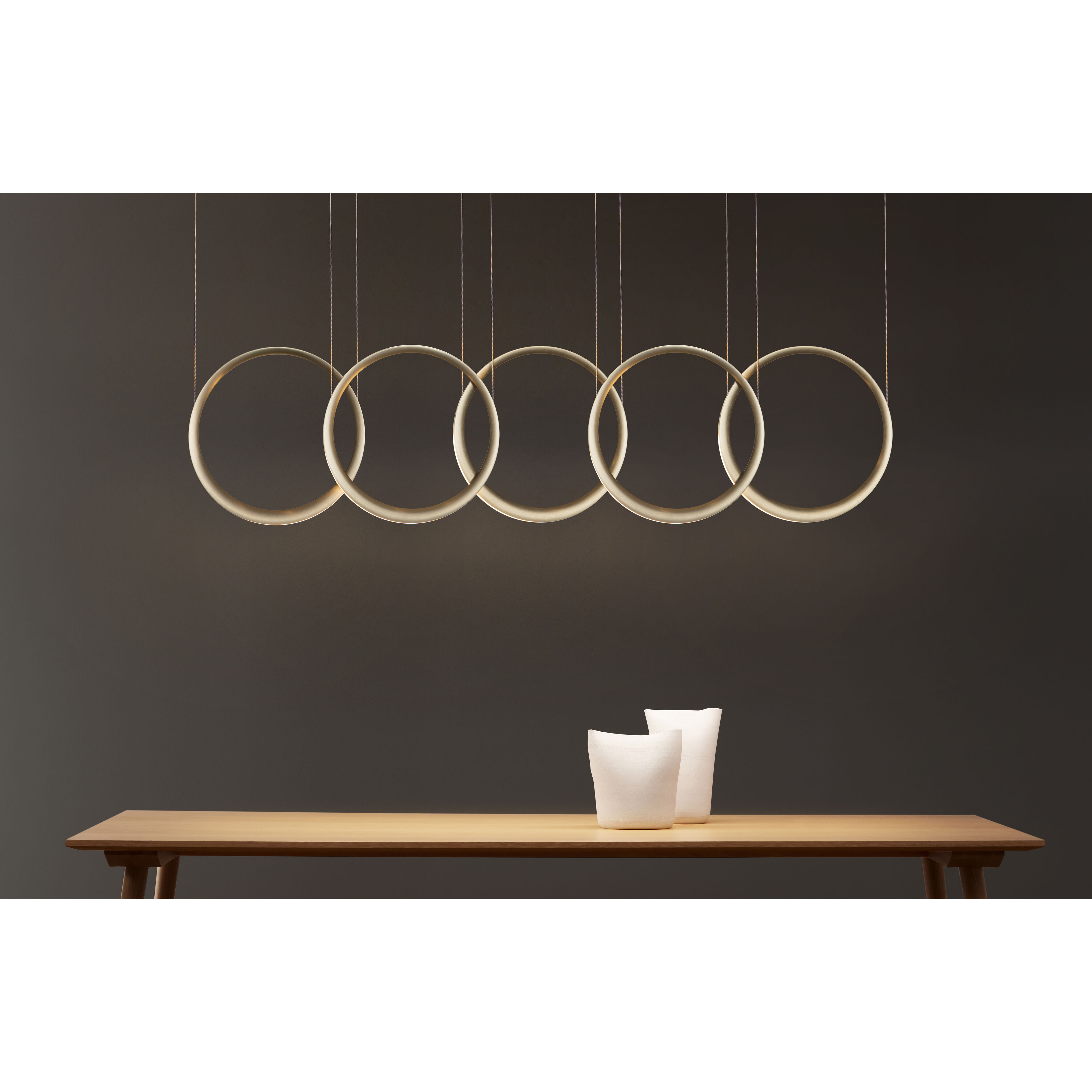 Eternal LED 5.9 inch Satin Antique Brass Multi-Pendant Ceiling Light