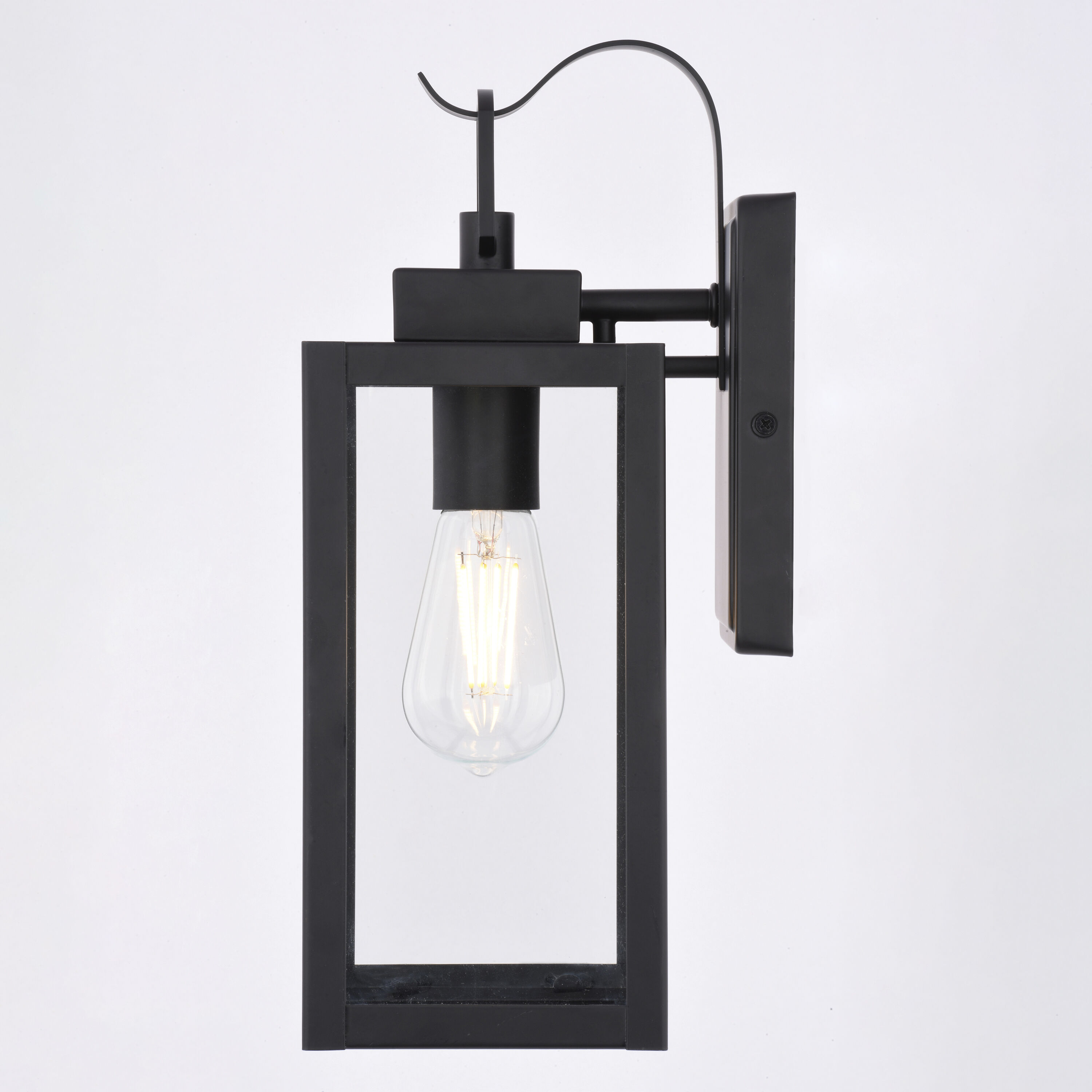 Clinton 1 Light 13.75 inch Matte Black Outdoor Wall