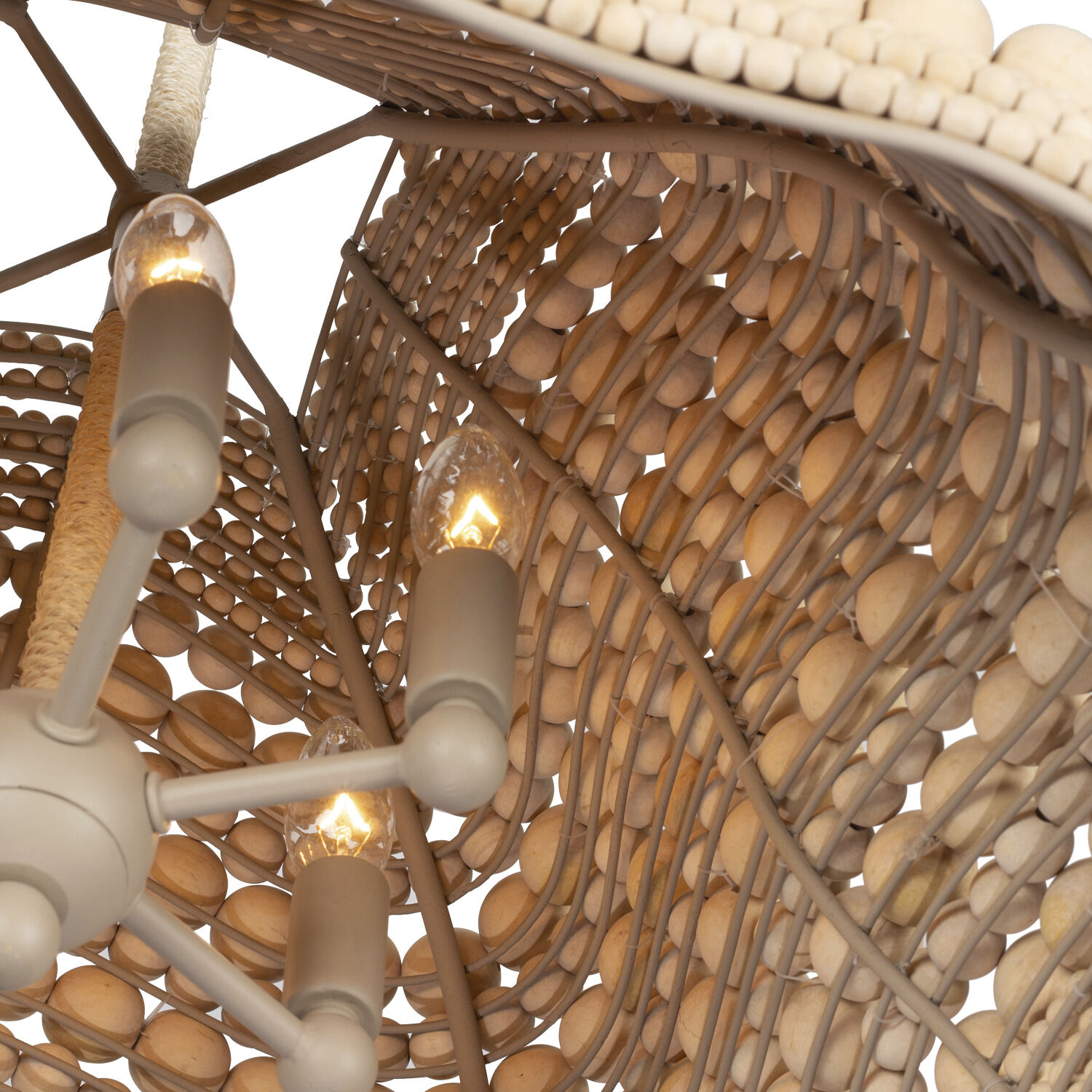 Coaxial 6 Light 26 inch Jute Pendant Ceiling Light