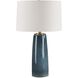 Submerged 26.25 inch 150.00 watt Deep Blue Glaze and Antique Brass Table Lamp Portable Light