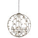 Wildwood 10 Light 41 inch Rustic Silver Leaf Chandelier Ceiling Light