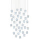 Polpo 36 Light 33 inch Silver Multi-Drop Pendant Ceiling Light